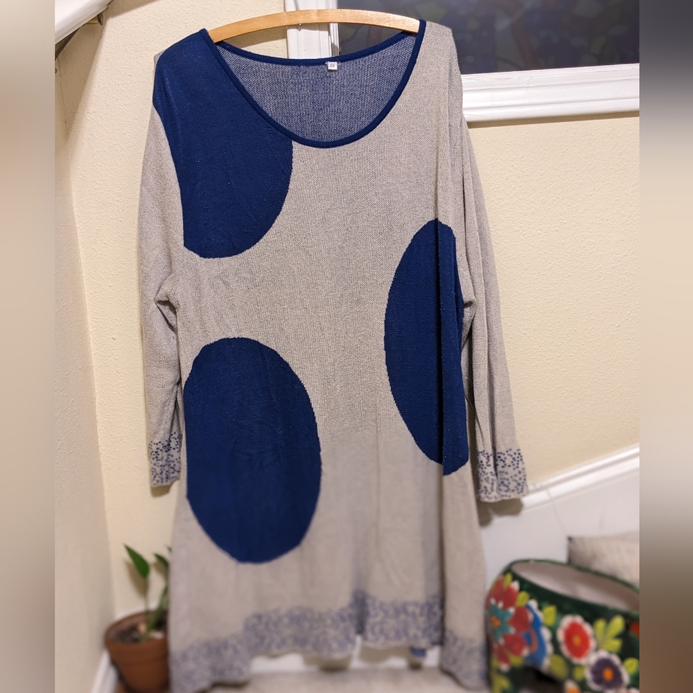Women's Plus size 2X long top quarter sleeve shirt